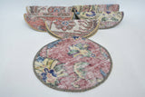 Vintage Antique Coffee Cup Pad/Table Rug Placemat