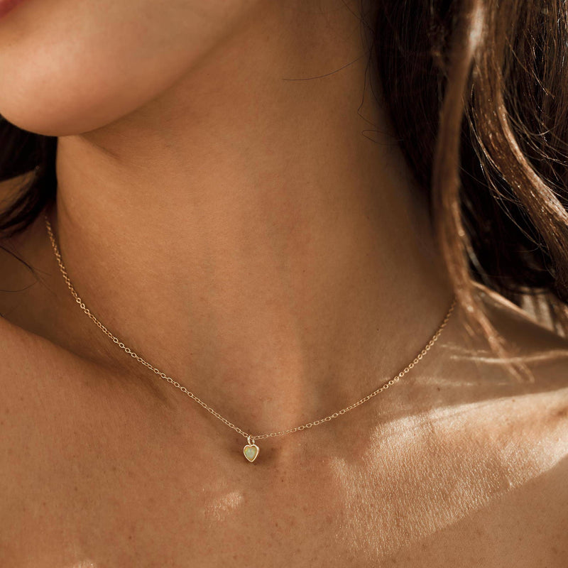 Opal Heart Necklace