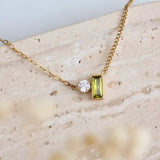 Geometry Necklace - Olive