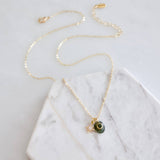 Inlay Star Necklace - Labradorite with Moss Agate 