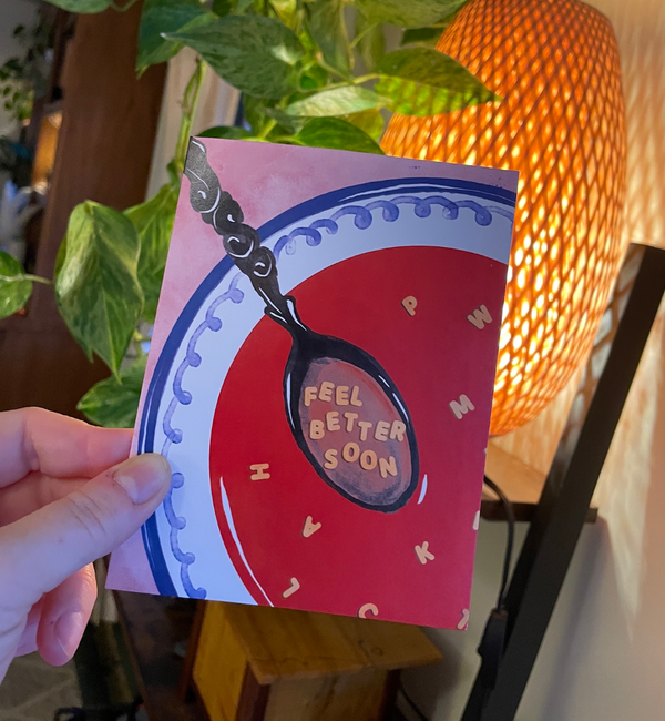 Feel Better Soon Alphabet Soup Card