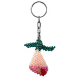 Beaded Keychain - Calla Lily