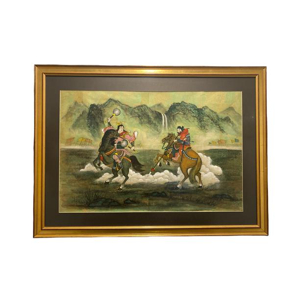 Mongolian Warriors on Horseback Painting