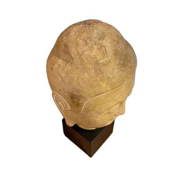 Large, Old Stone Buddha Head - Mounted