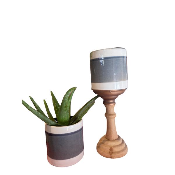 Wood Candle Holder -  L