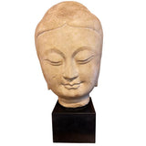 Large, Old Stone Buddha Head - Mounted