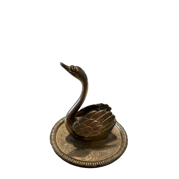 Silver Plated Swan Ring Holder