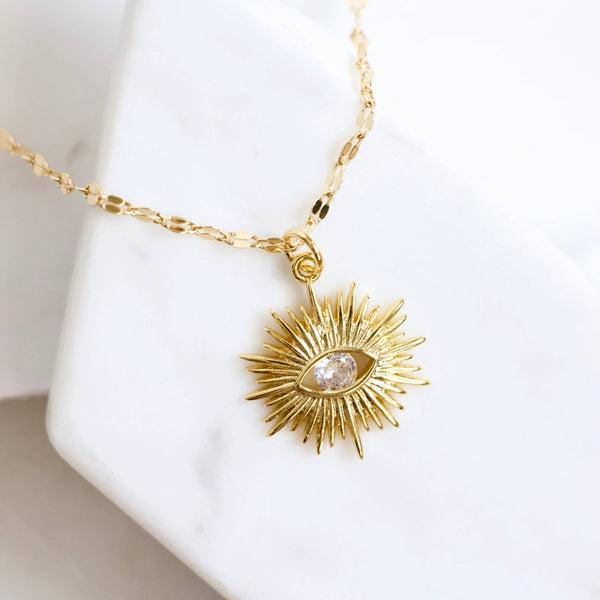 CZ Evil Eye Necklace