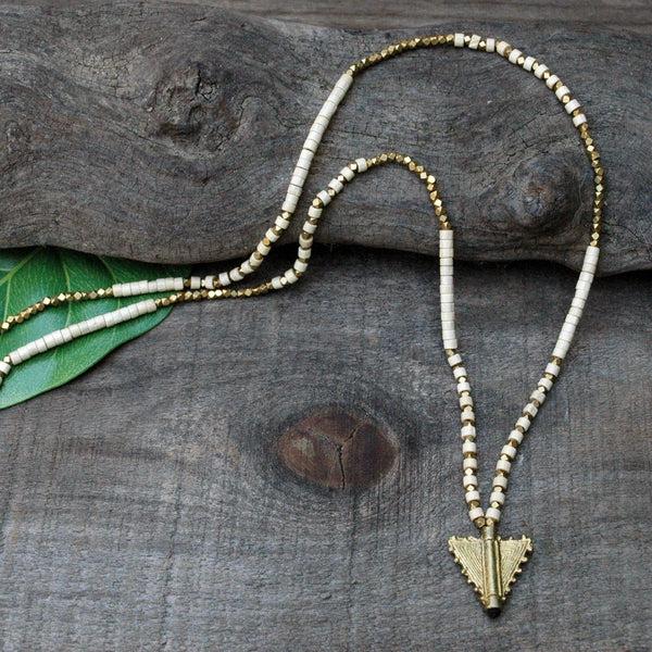 Brass Arrow Necklace - BBN035