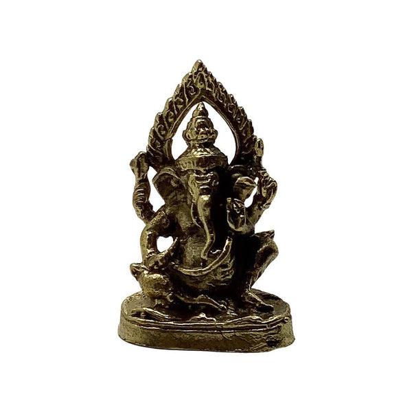 Sitting Ganesh - Miniature Brass Figurines
