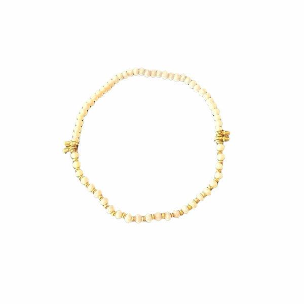 Beige Beaded Bracelet