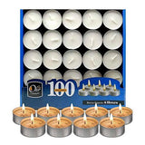 Ohr, 4 Hour Bulk Unscented Tealight Candles - White (100 Pac