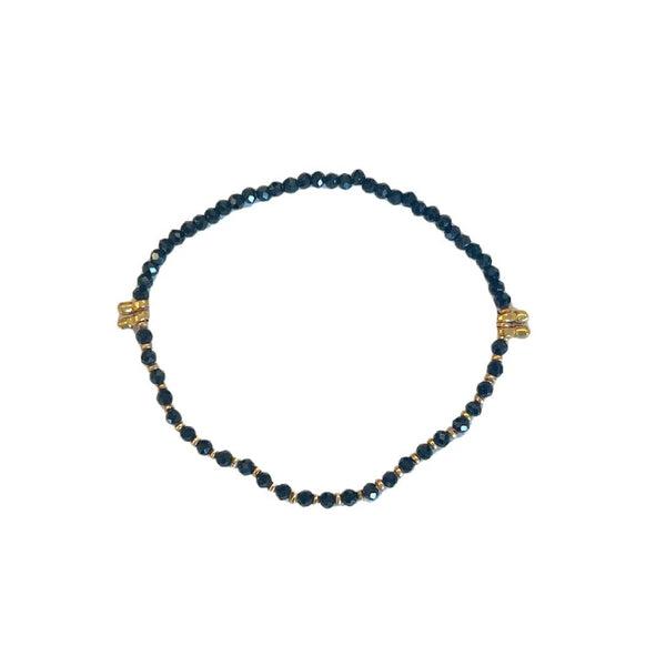 Black Beaded Bracelet