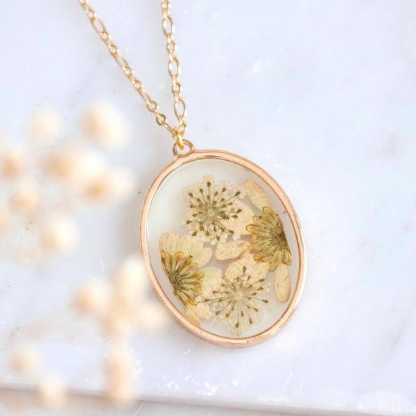 Pressed Flower Necklace