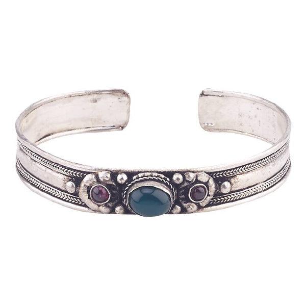 Nepali Cuff Bracelet - Malachite