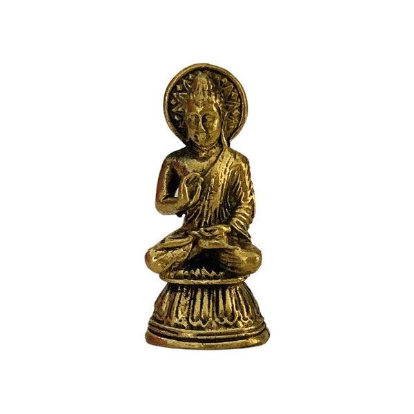 Sitting Buddha - Miniature Brass Figurine