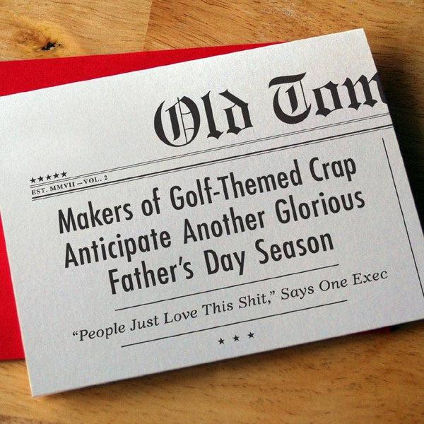 Golf-Themed Crap Father's Day Card