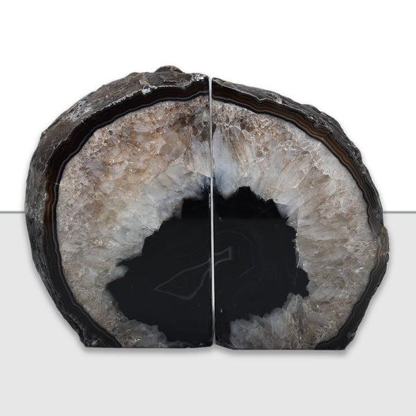 Large Agate Bookends - Premium Natural Stone Trim
