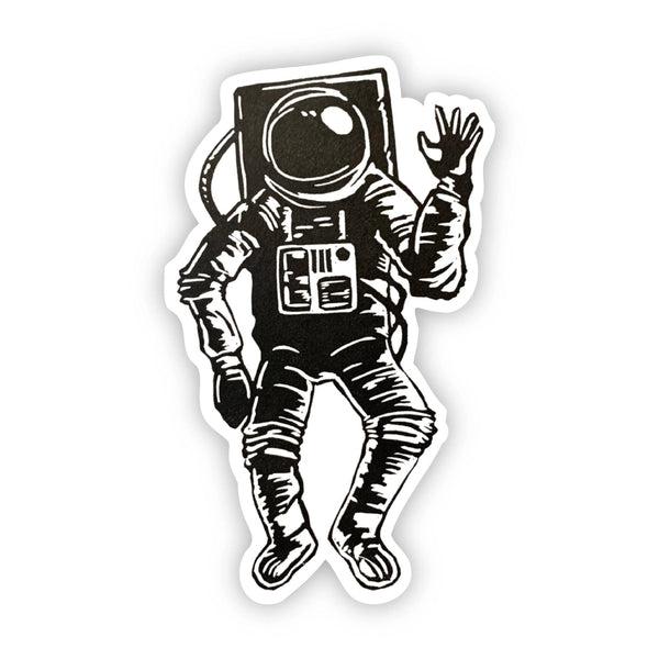 Waving Spaceman Sticker