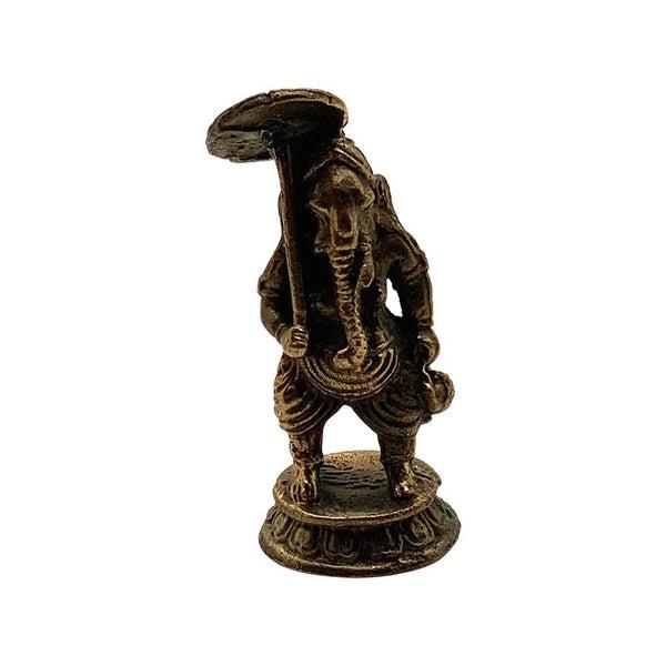 Standing Ganesh - Miniature Brass Figurine