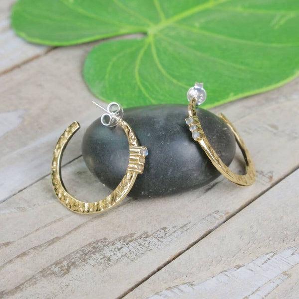 Maitri Onyx Hoops