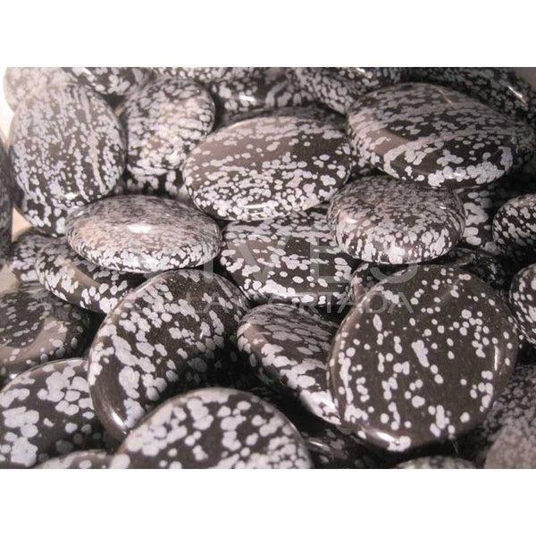 Snowflake Obsidian Worry Stone
