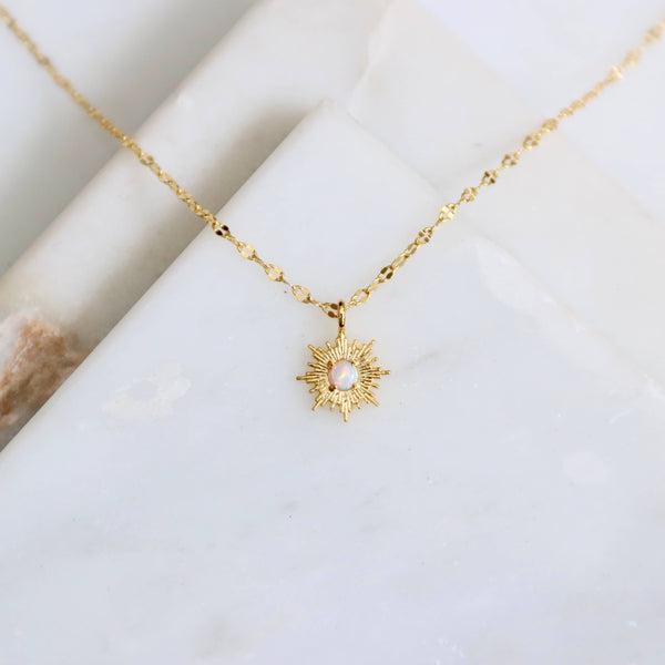 Opal Sun Necklace