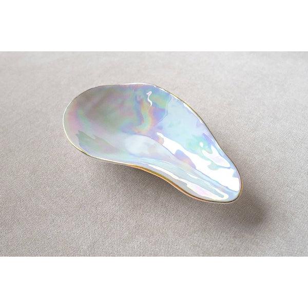 Indulge #3 Side Dish -  Iridescent with Golden Rim
