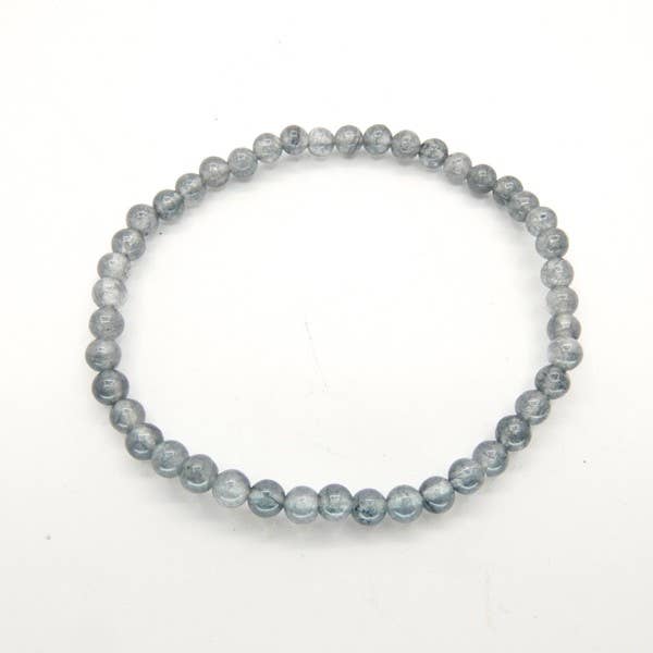 Gemstone Beaded Bracelet - Grey Agate