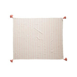 Recycled Cotton Throw with Stripes and Tassels