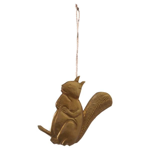 Metal Squirrel Milagro Ornament