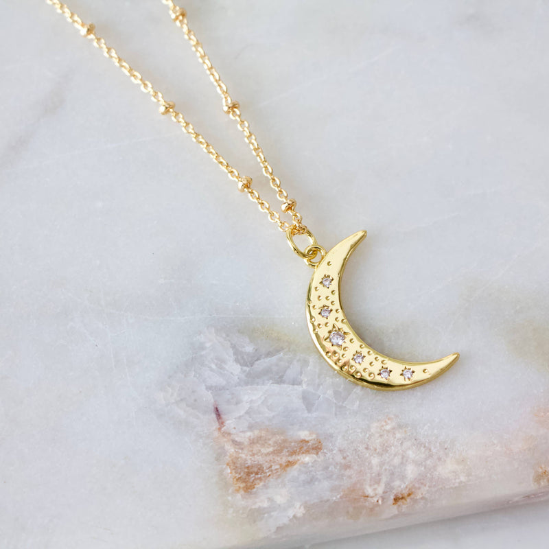 Starburst Crescent Necklace
