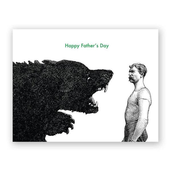 Man VS Bear Father's Day Card