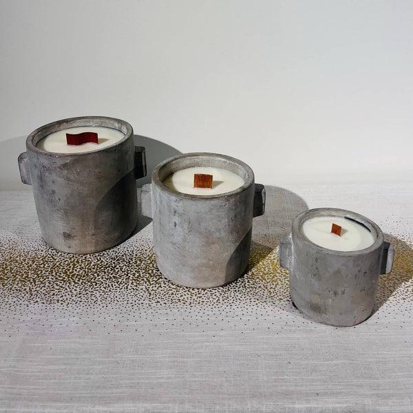 Concrete Ears Grey Candles - Large
