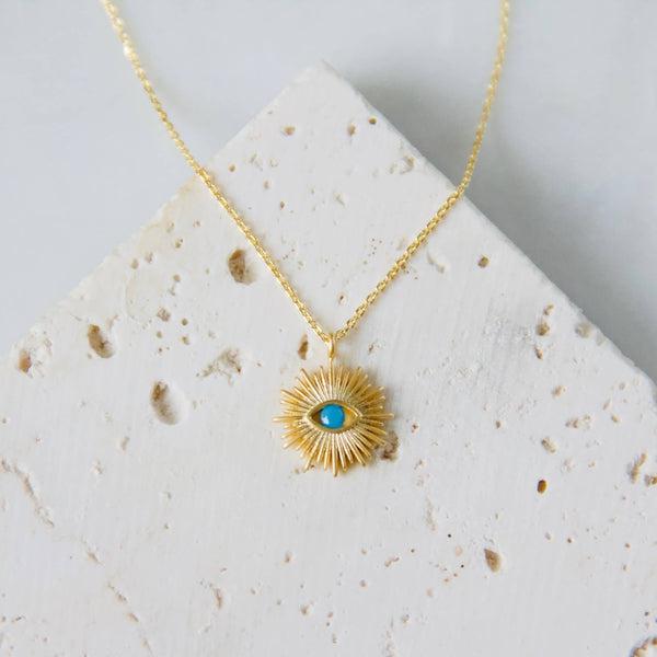 Turquoise Evil Eye Necklace