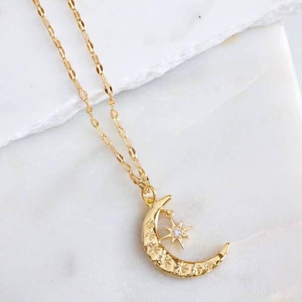 Crescent Sparkle Necklace