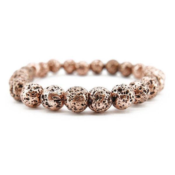 Lava Bead Bracelet - Copper