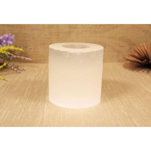 Selenite Crystal Candle Holder