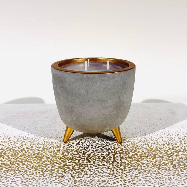 Concrete Copper Candle / Flowerpot - Medium
