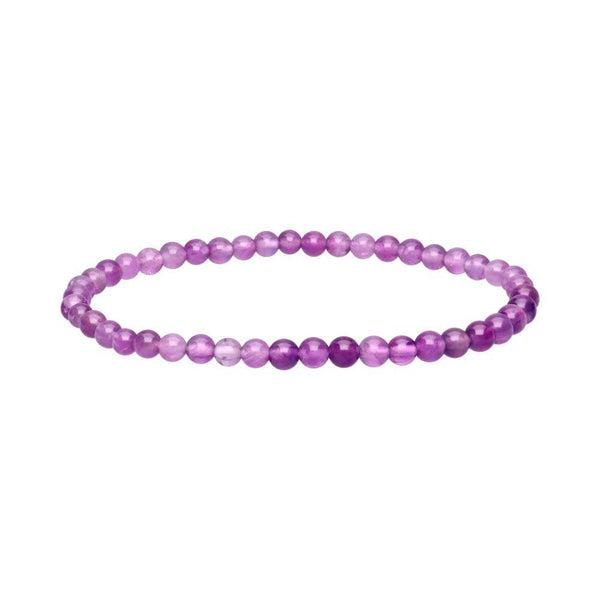 Gemstone Beaded Bracelet - Amethyst
