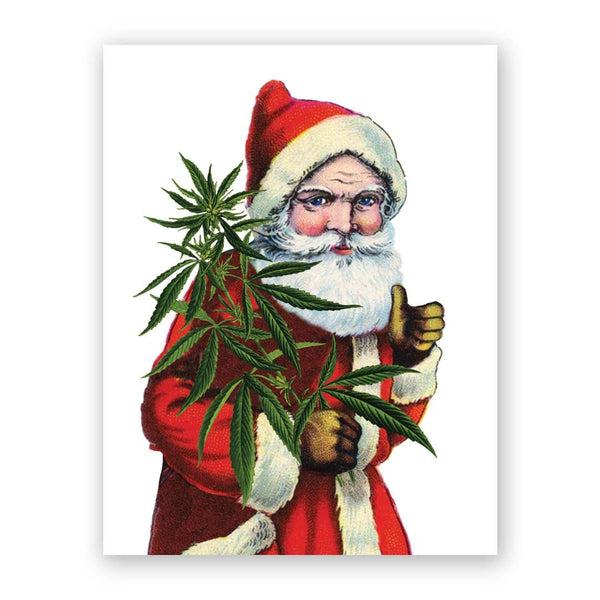 Cannabis Santa Holiday Card