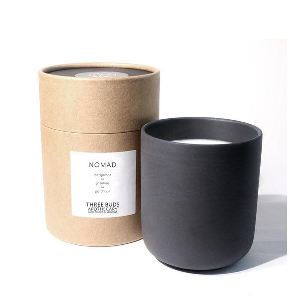 Nomad Hand Poured Soy Candle in Concrete Vessel w/Lid