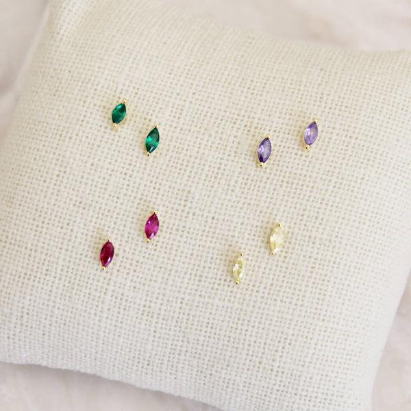Tiny Marquise Studs