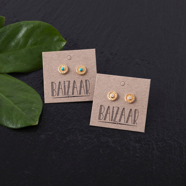 Compass Rose Stud Earring