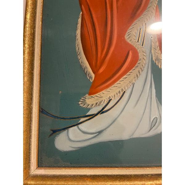 Antique Reverse Painted Chinese Figure