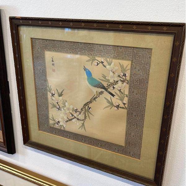 Bluebird on Flowering Branch - 15” x 13”