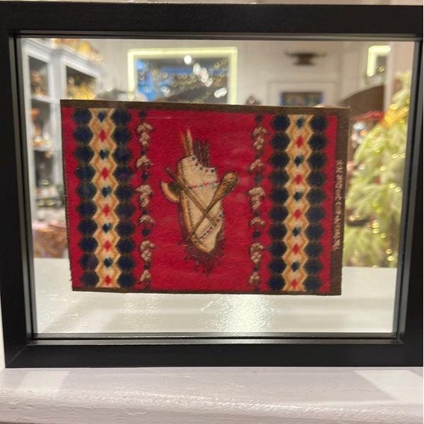 Tribal Shield - Small - Framed - Special Antique Promotional Flannel