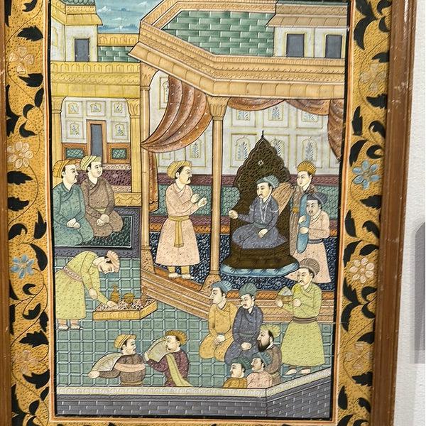 Mughal Painting on Fabric - India