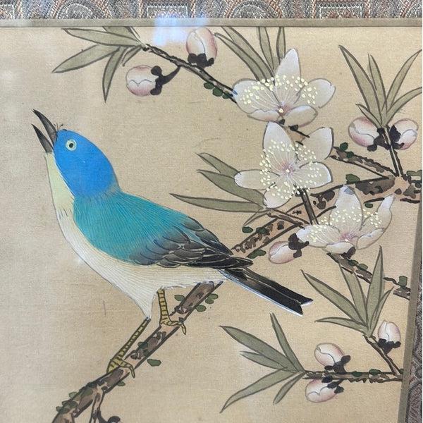 Bluebird on Flowering Branch - 15” x 13”