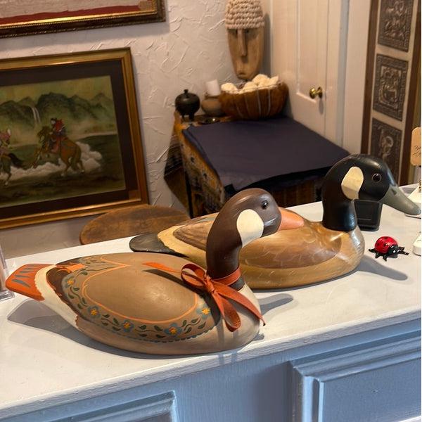 Hand Painted Goose Decoy - Signed